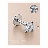 Karınca Piercing Taşlı Piercing Gold veya Gümüş Dudak Kıkırdak Helix Conch Flat Kulak Burun Labret Tragus Piercing