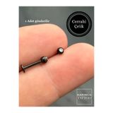 Karınca Piercing Taşlı Piercing Tragus Flat Helix Conch Kulak Küpesi Renkli Piercing