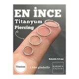 Karınca Piercing Titanyum En İnce Piercing Esnek Tek Parça Halka Kulak Nostril Burun Piercing Hızma Helix Septum