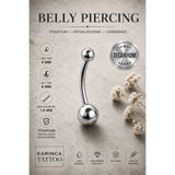 Karınca Piercing Titanyum Göbek Piercingi Küçük Toplu Gümüş Rengi veya Altın Rengi Gold Piercing