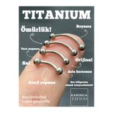 Karınca Piercing Titanyum Kıkırdak Kulak Tragus Snug Daith Rook Surface Forward Helix Flat Nipple Conch Kaş Piercing