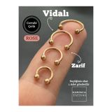 Karınca Piercing Yarım Halka Piercing Tragus Conch Helix Rook Orbital Dudak Kaş Snug Göbek Daith Septum Nipple Göğüs