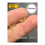 Karınca Piercing Yılan Piercing Titanyum Piercing Dudak Tragus Forward Helix Flat Kulak Conch Lobe Labret Snake Bites
