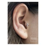 Karınca Piercing Zarif Yıldız Tragus Helix Flat Conch Kulak Piercingi