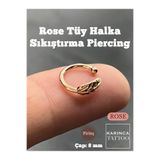 Karınca Tattoo Rose Piercing Fake Sıkıştırma Küpe Tüy Halka Anti Tragus Forward Helix Burun Dudak Kulak Conch Rook