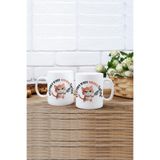 Karınla/Kocanla İlgilen Baskılı Karı-Koca Arkadaş, Çift, Sevgili İçin Hediyelik 2'li Kupa Bardak, QB2M2111-2