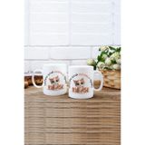 Karınla/Kocanla İlgilen Baskılı Karı-Koca Arkadaş, Çift, Sevgili İçin Hediyelik 2'li Kupa Bardak, QB2M2111