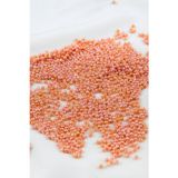 Karışık 2 Renk Oranj 3 mm Plastik İnci Boncuk Takı Aksesuar Malzemesi (25 Gr)