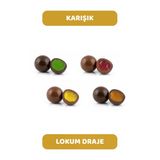 Karışık Aromalı Lokum Draje (Limon, Çilek, Portakal, Nane)