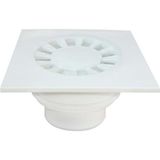 Karışık Beyaz Yer Süzgeci 15 x 15 cm - Ø 70 Alttan Çıkış Yer Sifonu