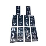 Karışık Desenli Tüp Kına Şablonu - 10'lu Paket - 8X20 Cm