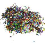 Karışık Glitter Harf Epoksi Reçine Harfleri 100 Gram Metalik Renk Karışık - Çok Renkli