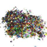 Karışık Glitter Harf Epoksi Reçine Harfleri 100 GRAM Metalik Renk Karışık