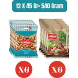 Karışık KURUYEMIŞ45G (12’li Paket) – Aç, Bitir, Enerjini Tazele! (Toplam 540 Gram)