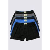 Karışık Renkli Erkek Çocuk Boxer 5'li Paket Düz Klasik Rahat Kesim %100 Pamuklu - Çok Renkli - 7 - 8 Yaş