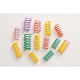 Karışık Renkli Spiral Yay Kedi Oyuncağı 10'lu Set - Esnek, Dayanıklı, Eğlenceli