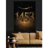 Karizmart Altın Rengi Kılıç Ve Tarih 1453 Dekoratif Kanvas - Mdf Ahşap Tablo