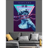 Karizmart Antik Heykel Neon Sanat Dekoratif Kanvas - Mdf Ahşap Tablo