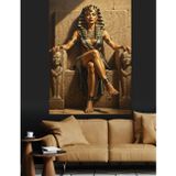 Karizmart Antik Mısır Tanrıça Heykeli Çizimi Dekoratif Kanvas - Mdf Ahşap Tablo
