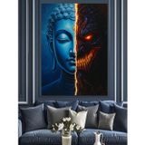 Karizmart Buda Heykeli Ve Canavar Dekoratif Kanvas - Mdf Ahşap Tablo