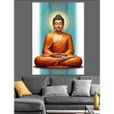 Karizmart Buda Heykeli Zen Huzur Dekoratif Kanvas - Mdf Ahşap Tablo