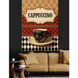Karizmart Cappuccino Kahve Vintage Tabela Dekoratif Kanvas - Mdf Ahşap Tablo