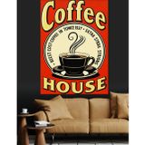 Karizmart Coffee House Retro Poster Dekoratif Kanvas - Mdf Ahşap Tablo
