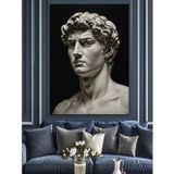 Karizmart Davut Heykeli Büstü Sanat Dekoratif Kanvas - Mdf Ahşap Tablo