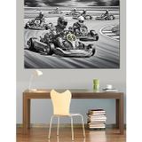 Karizmart Go Kart Yarışan Araçlar Dekoratif Kanvas - Mdf Ahşap Tablo