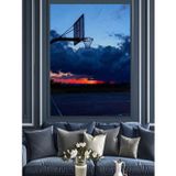 Karizmart Gün Batımı Basketbol Potası Dekoratif Kanvas - Mdf Ahşap Tablo