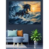 Karizmart Hokusai Büyük Dalga Resim Sanatı Dekoratif Kanvas - Mdf Ahşap Tablo