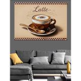 Karizmart Kahve Fincan Espresso Tanesi Dekoratif Kanvas - Mdf Ahşap Tablo