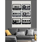 Karizmart Kaset Çalar Retro Bantlar Dekoratif Kanvas - Mdf Ahşap Tablo
