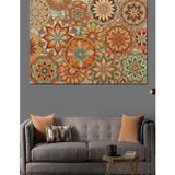 Karizmart Mandala Desenli Duvar Kağıdı Dekoratif Kanvas - Mdf Ahşap Tablo