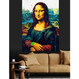 Karizmart Mona Lisa Pop-Art Versiyonu Dekoratif Kanvas - Mdf Ahşap Tablo