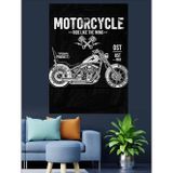 Karizmart Motosiklet Tamiri Retro Poster Dekoratif Kanvas - Mdf Ahşap Tablo