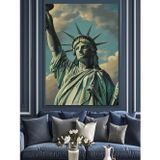 Karizmart Özgürlük Heykeli New York Dekoratif Kanvas - Mdf Ahşap Tablo
