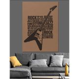 Karizmart Rock Müzik Gitar Poster Dekoratif Kanvas - Mdf Ahşap Tablo