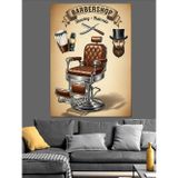 Karizmart Vintage Berber Koltuğu Çizimi Dekoratif Kanvas - Mdf Ahşap Tablo