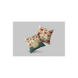 Karkan Tekstil Home Sweet Home Çiçekli Dekoratif Çift Yönlü Kırlent Kılıf Seti