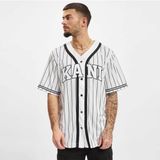 Karl Kani Serif Pinstripe Baseball Erkek Siyah/beyaz Gömlek - 2-Beyaz