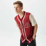 Karl Kani Trekking Block Pinstripe Baseball Erkek Kırmızı Gömlek - RED-Kırmızı - XL