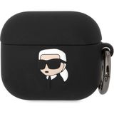 Karl Lagerfeld Airpod 3. Nesil Uyumlu Kılıf Orjinal Lisanslı Karl 3D Silikon Siyah
