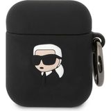Karl Lagerfeld Airpod Uyumlu Kılıf Orjinal Lisanslı Karl 3D Silikon Siyah
