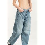 Karl Lagerfeld Barrel Denim Pants Jean Pantolon, 26, B2W10080, Mavi, Kadın