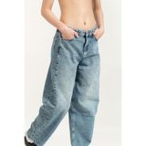 Karl Lagerfeld Barrel Denim Pants Jean Pantolon, 30, B2W10080, Mavi, Kadın