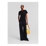 KARL LAGERFELD Bisiklet Yaka Düz Siyah Kadın T-Shirt A1W17019