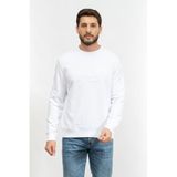 Karl Lagerfeld Bisiklet Yaka Sweatshirt, L, 705407543910, BEYAZ, erkek