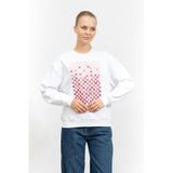 Karl Lagerfeld Bisiklet Yaka Sweatshirt, M, 245W1805, Beyaz, kadın