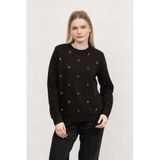 Karl Lagerfeld Bisiklet Yaka Sweatshirt, M, A1W20049, Siyah, kadın